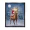 Stupell Industries Santa Riding Reindeer Landscape Framed Floater Canvas Wall Art